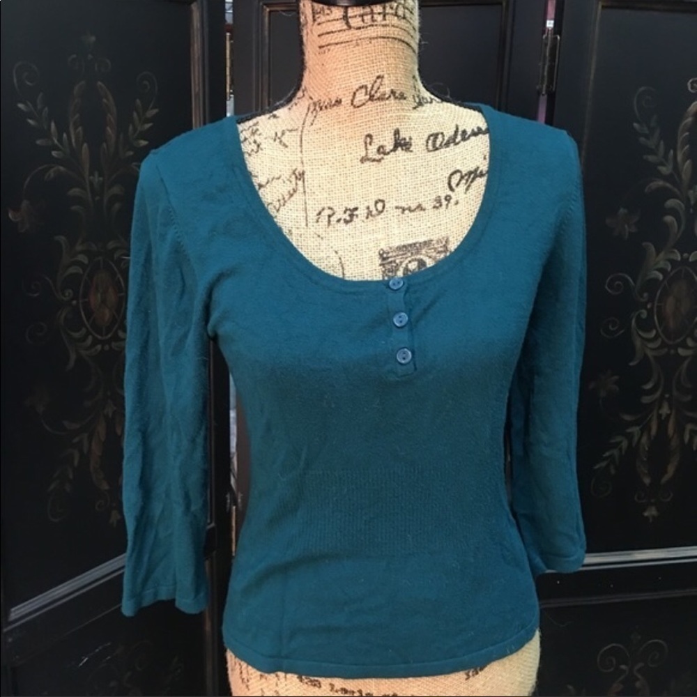 AB Studio Teal Sweater Size M